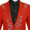 Men's Suits Diamond Lace Inlay Clothes Men Designs Stage Costumes Singers Jacket Sequins Blazer Dance Star Style Dress Punk