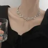 Цепи моды металлические нерегулярные ожерелья чокеры для женщин Хип -хоп из нержавеющей стали Ключица Колье Гот