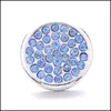 Clasps السنانير الجملة Rhinestone 18mm Snap Button Button Clasp Metal Round Charms for Snaps نتائج المجوهر