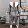 의류 세트 Kid Boy Jeans Jacket Hoodies and Pant 3 in 1 Spring Autumn Casual Set