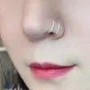 2/5 sztuk/paczka ze stali nierdzewnej podwójna warstwa kolczyk w nosie Piercing dla kobiet mężczyzn kolczyki Tragus Lip Hoop biżuteria 10mm