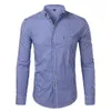 Mens Casual Shirts Plaid Cotton Dress Slim Fit Long Sleeve Button Down Fashion Men Work Business Brand Shirt Chemise Homme 230214