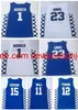 Rabat mężczyzn Kentucky College Treners 1 Booker 23 Davis Basketball Jerseys 3 Ado 11wall 15 kuzynów 0 Fox 12 Miasta noszenia