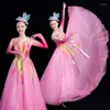 Stage Wear Costume de danse traditionnelle chinoise Ouverture de grande robe Costumes Vêtements modernes pour femmes