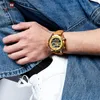 Armbandsur Naviforce Luxury Originalklockor för män Casual Sport Chronograph Alarm Quartz armbandsur läder Vattentät digital klocka 9163 230215