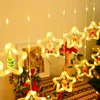 Strings LED Holiday Light Christmas Decoration Lamp Snow Santa Claus Room Decor Garland Year String Lights Remote Control 8 Modes