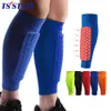 Protective Gear 2Pcs/Pair Football Shin Guards Leg Sleeves Honeycomb Nylon Support Sock Shin Protector Soccer Gear Soccer Shields Sports Legging 230215