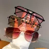 Sonnenbrille Vintage Doppelte Brücke Sonnenbrille Männer Frauen Mode Übergroße Gradient Sonnenbrille Shades Luxus Marke Designer Shades G230214