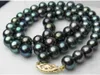 Collane del pendente che incantano il regalo accessorio dei monili della collana 18 '' della perla nera del Mare del Sud di 9-10mm