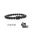 Brins Perlés Perles De Pierre Noire 12 Constellation Couple Bracelet Hommes Bracelets Pour Femmes Pseras Moda Mascina Hombre Homme Mens Bijou Dhbvx