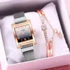 Zegarek na rękę kobiety magnetyczne kwarcowe zegarki luksusowe kobiety kwadratowe arabskie liczby bransoletki