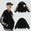 Men's Jackets Hip Hop Casual Baseball Coat Men Women Letter Embroidered Jacket Couple Uniform Bomber Top