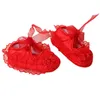 Premiers marcheurs princesse fête dentelle florale semelle souple chaussures de berceau né bébé fille anti-dérapant Sneaker Prewalker enfant en bas âge enfant 0-12M