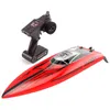 Elektrik/RC Tekneler UDIRC UDI005 RC Tekne 50km/s Yüksek Hızlı Su Geçirmez 2.4GHz Radyo Kontrol Teknesi Fırçasız RC Speedboat PVC Tekne Oyuncaklar Çocuklar İçin Hediye 230214