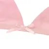 Ensembles de soutiens-gorge MSemis Sexy Men Bra Sissy Lingerie Pink Lace Gay Underwear Mesh See Through Sheer Y-forme Retour Sans doublure Triangle Bralette TopBras