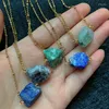 Подвесные ожерелья Reiki Healing Stone Makulum Rock Crystal Natural Amethysts Lapis Tourmaline Fluorite Pink Quartz