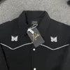 Men's Jackets High Quality Black Needles Fashion Jacket Men 1:1 Vintage Butterfly Embroidered Logo AWGE Women Coats Inside Tag Label