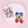 إكسسوارات الشعر Baby Girls Christmas Barrettes Kids Bowknot Hairpins with Clipper Children Xmas Elk 3pcs set KFJ284 Drop Delivery Ma dhqhi