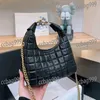 CC Cross Body Manico a metà tondo Borsa da donna con catena spessa Borsa di design in pelle scozzese trapuntata Mini Borsa a tracolla per trucco esterno Borse di lusso Portamonete Valigie Clut