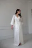 Wraps Fashion Sexy White Night Robe Bathrobe Pyjamas Wedding Bridal Bridesmaid Robes Dressing Gown Women Sleepwear