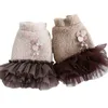 Hondenkleding Winterprinses Polar Fleece Dress jas voor honden Warm Tule Flower Puppy Rokken