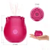 Autres articles de beauté et de santé Jouets Adt Rose Sucer les œufs Langue Léchant 10 Fréquence Vibration Jum Femelle Télécommande Couette Mil Dhaib