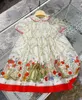 Dollkrage klänningar för flickor sommar barn flicka tryckt blommor bomullsklänning barn mode kläder6236542