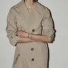 Trench damski płaszcze bm za jesień odzież dla kobiet retro swobodna luźna moda podwójna moda overknee ttrench płaszcz 230215