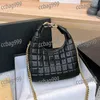 CC Cross Body Manico a metà tondo Borsa da donna con catena spessa Borsa di design in pelle scozzese trapuntata Mini Borsa a tracolla per trucco esterno Borse di lusso Portamonete Valigie Clut