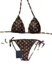 Seksi bikini seti yüzme giyim set olarak 2 parça marka mektupları yüzen tasarımcı bayanlar mayo lüks tasarım iç çamaşırı