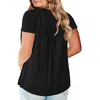 T-shirt damski w dużych rozmiarach duży rozmiar Summer Woman T-shirt luźne krótkie rękawy solidne, szczupłe tshirty żeńskie tłuste mm dla kobiet ubrania duże rozmiary 230215