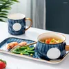 Dedanken sets bestek set keramische gerechten soepschalen huishoudelijke rijstborden