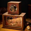 Watch Winders Single Automatic Megger Watch Winder Wood Housing Wood Aroma Watches Winder Box for Home Automatic Store Wholesale Box 13 Cm 230214