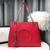 Bolsas Tote Grandes Femininas com Tassel Duplo G 6 Cores Vermelho Preto Marrom Rosa Cinza Borgonha Compras Bolsas Casuais com Alça em Corrente