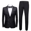 Costumes pour hommes Blazers 2 pièces Pak ensemble Luxe mariée gomme robe de mariée fête haut de gamme personnalisé coupe ajustée revers Blazer Jas