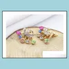 Ohrstecker-Bogen-Ohrring, koreanischer Schmuck, Großhandel, Nachahmung von Diamant-Ohrringen, Krone, Farbe, Tropfenlieferung, DHE8D