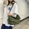 Evening Bags Large Teenager Canvas Hobo Bag Student Japanese Woman Hip Hop Ecology Cotton Big Capacity Slouch Female Messenger