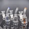 Großhandel bunte Wasserpfeifen Glas Wasser Bong Perc Perkolator 14 mm Joint Recycler Wasserpfeifen Mini Bohrinseln Kleine Dab Rig mit Schüssel am günstigsten