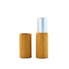 Storage Bottles Beauty 100 Pcs/Lot 5g Bamboo Tube For Lipstick Logo Customize Lip Makeup Containers Wholesale