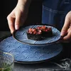 Тарелки японская стилельная программа домашняя керамическая тарелка завтрак подглазе цветной блюдо кость плоская неглубокая