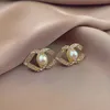 Fashion dangle drop Pearl earring designer earrings for women party wedding lovers gifts jewelry with flannel bag