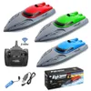 Łódź elektryczna/RC 2,4 GHz RC Boat 20 km/h szybkość bezprzewodowe łódki bezprzewodowe ładowne wodoodporne zabawki przeciwbędowe dla chłopców 230214