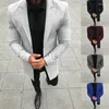 Męskie garnitury 2023 Solidny kolor męscy projektanta mody paneli proste blezery swobodny dwuczęściowy kostium kombinezonu homm (spodnie kurtki)
