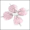 Colares pendentes arame embrulhado em pedra natural ￡rvore de vida cura chakra cristal ametista rosa quartzo colar entrega j dhkfe