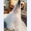 Bröllopsklänning 2023 Designer sjöjungfru spetsklänningar afrikanska Dubai Långt plus storlek Brudklänningar Illusion ärmar domstolståg