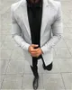 Herrenanzüge 2023 Einfarbig Herren Designer Mode getäfelte gerade Blazer Casual zweiteilige Mann Anzug Kostüm Homm (Jacke Hosen)