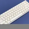 Klavyeler 124 Anahtarlar Süt Tema Anahtar Kapakları XDA Profil PBT Boya Alt Japon Minimalist Beyaz Anahtar Mekan Mekanik Klavye T230215