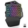 Keyboards One Hand Mechanical Wireless Gaming Keyboard RGB Backlit Portable Mini Keyboard Game Controller For PC PS4 Gamer T230215