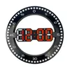 Decoração de casa Relógio de parede grande relógio LED Criativo Jump Second Clock Digital Clock 3D Silent Electronic Clock Sala de estar Ornamento