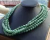 Chains 1pcs Green Certified Burma A JADE Jadeite Beads Necklace 8mm 20 Inches